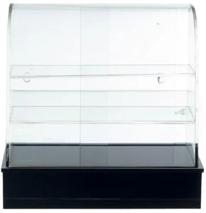 Dolls House Display Case Store Counter Black Miniature Shop Fitting Furniture - Picture 1 of 8
