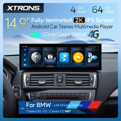 14.9 inch 4G LTE Android Qcta-Core Car Stereo GPS For BMW 1 2 Series F20/F23 NBT - Imagem 1 de 4
