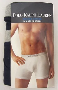 2 GENUINE RALPH LAUREN POLO NAVY SIZE XL REFINED COTTON BOXER BRIEFS UNDERWEAR - Picture 1 of 22