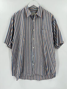 Falls Creek Vintage Button Down Shirt Mens XL Blue White Vertical Striped Casual - Picture 1 of 16