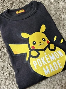 Pokémon Human Made Pikachu Black XL Collab T-Shirt Shinsaibashi Store Limited - Picture 1 of 4