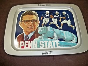 Vassoio Vintage Coca Cola Cola Penn State Football Joe Paterno #67528 - Foto 1 di 5