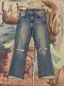 MOTHER The Insider Crop Step Fray Jeans Women’s Size 25 - Picture 1 of 6