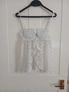 La Senza White Babydoll Slip Size XS Never Worn In Good Condition - Picture 1 of 3