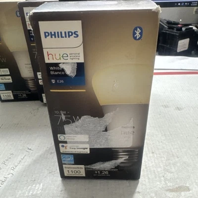 Philips Hue A19 75W Smart Dimmable LED Bulb Soft White - Image 1 of 4