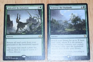 MTG Rare Green 2x Sorcery Splendid Reclamation & Traverse the Outlands - Bild 1 von 2