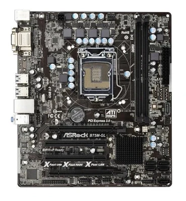 ASRock B75M-GL Intel B75 Mainboard Micro ATX Sockel 1155 - Bild 1 von 2