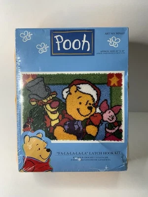 NIB Disney Winnie The Pooh Christmas Caron Latch Hook Rug Kit 20”x 30” New - Image 1 of 4