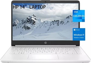 HP 14" HD Laptop Intel Celeron N4120/16GB/64GB eMMC Snowflake White New!!!! - Picture 1 of 4