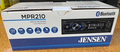 Jensen MPR210 LCD Single DIN Car Stereo Receiver,Am/Fm Radio,Bluetooth/Usb - Image 1 of 4