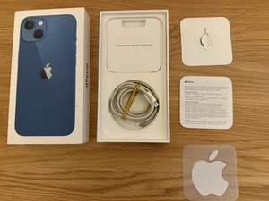 Oryginalny iPhone 13, niebieski, pudełko 128GB z broszurą, kluczem sim i ładowarką - Zdjęcie 1 z 3