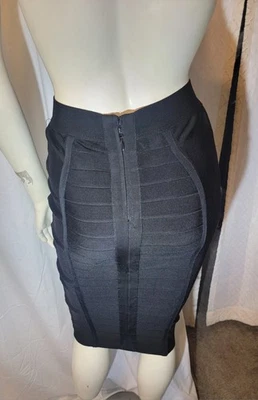 Saia Bodycon House OF CB London Sorcha comprimento do joelho bandagem lápis XS  - Imagem 1 de 4