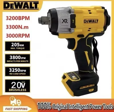 Dewalt 20V Brushless Cordless Impact Wrench 3300RPM 205Nm 1/2" Drive - Image 1 of 4