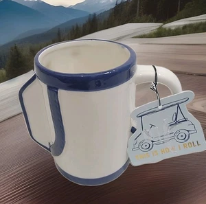 NWT! Golf Bag Figural Ceramic Coffee Mug "Golf Life" By Ecolo Golf ⛳️ - Picture 1 of 8