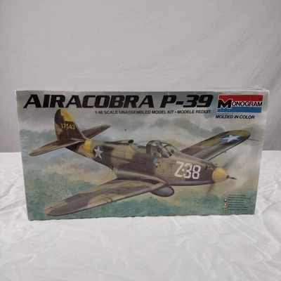 Monogram 6844 1:48 Airacobra P-39 Model Kit WWII Air Force 1983 - Image 1 of 4