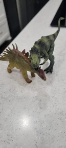 2 Poseable Dinosaur Action Figures T-Rex , Dacentrurus Armartus, Toys - Picture 1 of 7
