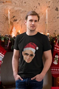Mr Worldwide Inspired Christmas T-Shirt Funny Santa Hat Cool Pitbull Tee Top - Picture 1 of 11