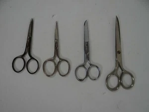 Vintage Scissors Lot of 4 Embroidery Crafts Germany Italy Rex Cutlery - Picture 1 of 10