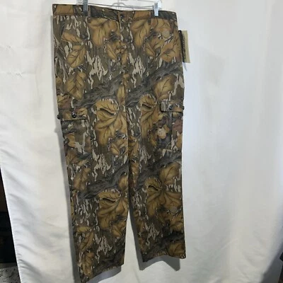 Vintage 90s Mossy Oak Fall Foliage Camo Cargo Pants Size 38x30 Hunting NOS Rare* - Image 1 of 4