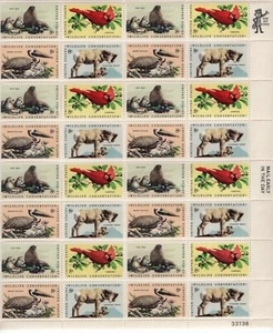 1972 8 cent Wildlife Conservation full Sheet of 32 Scott #1464-1467, Mint NH - Picture 1 of 1