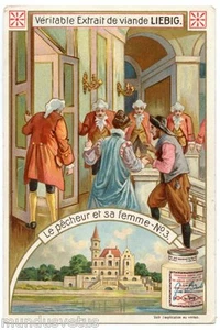 CHROMO.LIEBIG. LE PêCHEUR ET SA FEMME . N° 3 . S 834 . 1905 - Picture 1 of 2