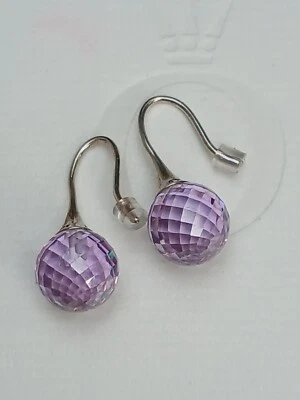 Original Pandora Ohrhänger, Lila Zirkonia, retired, neuwertig  - Bild 1 von 4