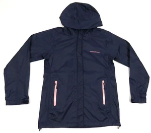 Vineyard Vines Wind Rain Blue Womens Hooded Full Zip Windbreaker Coat Jacket S - Picture 1 of 8