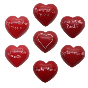 Handschmeichler Geschenkstein Herz aus Speckstein Mama Papa Oma Opa Freundin - Bild 1 von 8