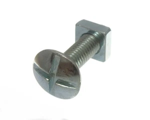 400 X Techo Tornillos Cruz Cabeza + Cuadrado Tuerca Zp Cincado 8mm M8 X 30mm - Imagen 1 de 1