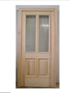 Hauseingangstür Holz Nebeneingangstür 68 mm Kiefer Haustür - Bild 1 von 2