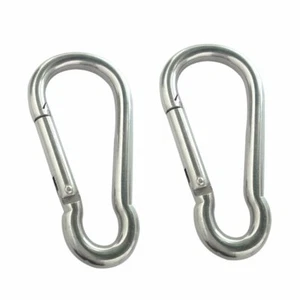 Juego de 2 ganchos a presión de acero M6 x 60 mm BZP viajar senderismo escalada elevación - Imagen 1 de 1