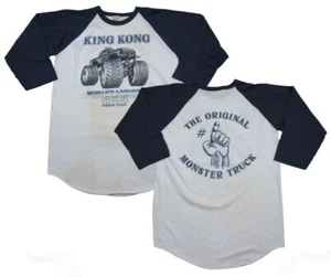 King Kong Monster Truck Raglan T Shirt 1980's Vintage Original #1 4x4 Texas Ford - Picture 1 of 12