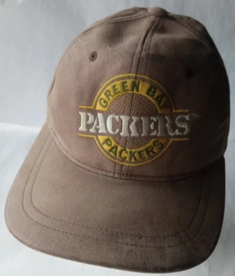 Sombrero de Cuero Green Bay Packers Universal NFL Fútbol De Colección Años 90 Correa Sujetador Foto 1 de 4