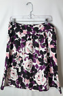 Fashion Bug size 8 colorful floral cotton full skirt knee length side zip