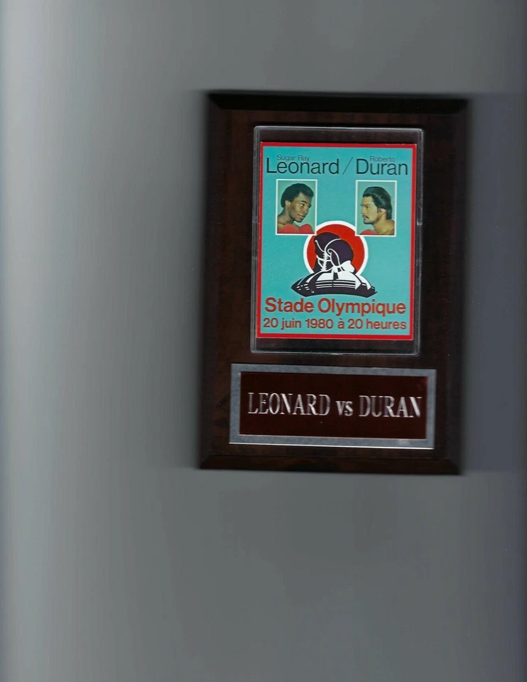 PLACA PÔSTER RAY LEONARD & ROBERTO DURAN CAMPEÃO DE BOXE FOTO PLACA - Imagem 1 de 1