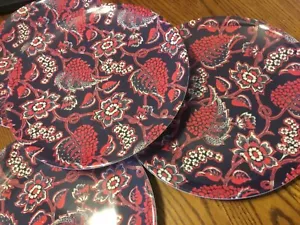 Williams Sonoma Newport Floral Melamine Dinner Plates Set of 4-NWT - Picture 1 of 2