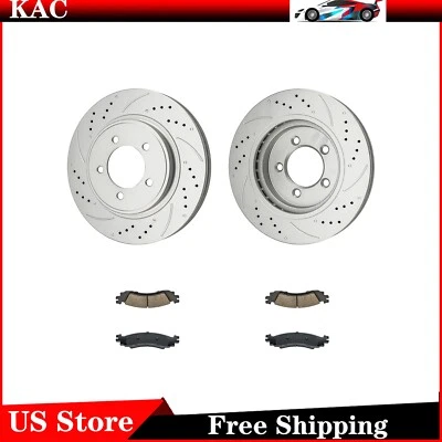 Front Drilled Brake Rotors Pads For Ford Explorer 2006-2009 2010 — 第 1/4 张图片
