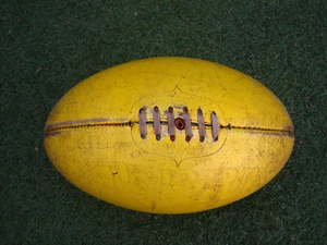 Sherrin Football Leather AFL Size 5 Adult Yellow - Picture 1 of 8