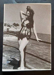 EGYPT LOVELY MOVIE STAR " SHAMS EL BAROUDY " PHOTO & SIGNATURE BACK - Picture 1 of 2