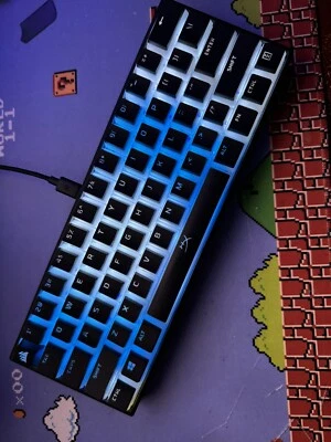 Corsair 60% RGB Mechanical Gaming Keyboard - Black  With HyperX Keycaps⚠️ - Image 1 of 2