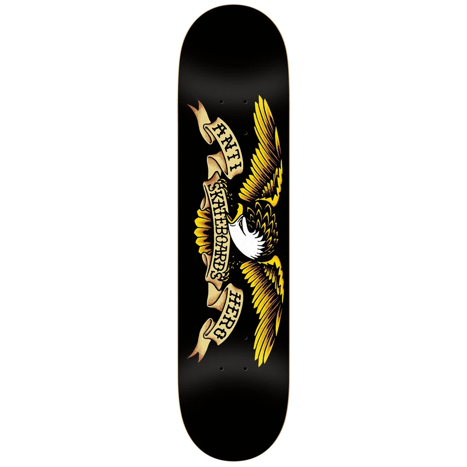Tabla de Skateboard Anti Hero Classic Eagle Negra 8.12' NUEVA EN ENCOGIMIENTO Foto 1 de 1