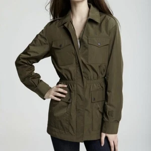 Theory Levian Nylon Anorak Jacket in Green Size Large L - Picture 1 of 3