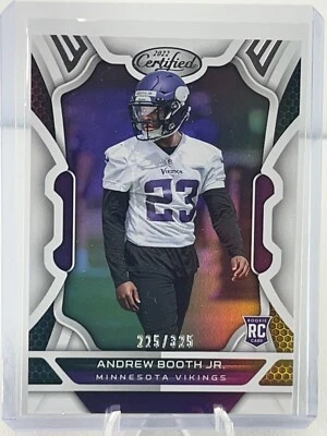 2022 Panini Certified Andrew Booth Jr Rookie /325 - Image 1 of 2