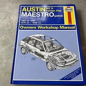 haynes owners workshop manual austin maestro 1983-1992 Petrol MG & Vanden Plas - Picture 1 of 24