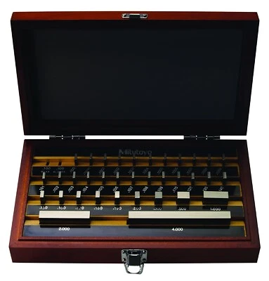 New Mitutoyo Steel Rectangular Calibration Gage Block Set 35 Blocks 0.1”-4” AS-1 - Image 1 of 4