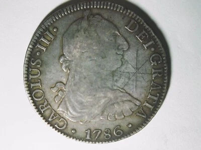 Mexico Colonial 8 Reales 1786 Mo NGC VF35. Carlous III - Image 1 of 3