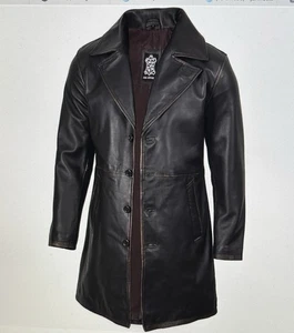 Manteaux de voiture en cuir Blingsoul pour homme noir veste en cuir véritable XL - Photo 1/4
