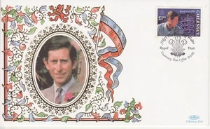 GB Stamps Souvenir Cover Prince Charles Royal Visit to Guernsey, BENHAM SHS 1995 - Picture 1 of 1