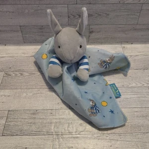 Goodnight Moon Lovey Sicherheitsdecke Hase Kaninchen blau gelb Baby Spielzeug - Bild 1 von 6