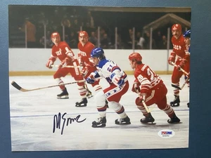 Mike Eruzione Signed 8x10 Photo - PSA COA - 1980 Hockey Miracle on Ice Captain - Picture 1 of 3
